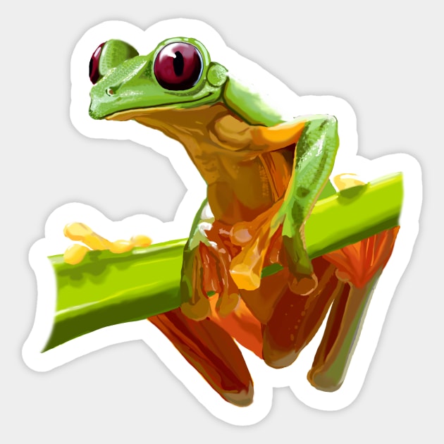 Tree Frog Sticker by Khalico